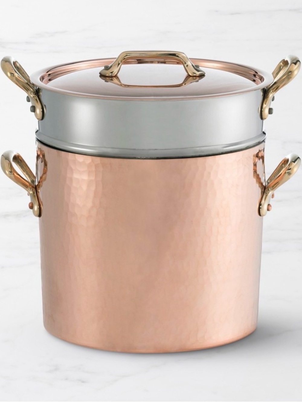 Mauviel Copper Pasta Pentola with Lid & Insert